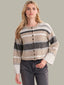 Audrey Crewneck Stripe Cardigan