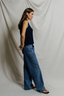 Peggy Cotton Sweater Tank Top - Navy
