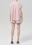 Este Drawstring Short - Raspberry Stripe
