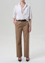 Frances Cropped Cape Button Up - White