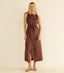 Amorette Ramie Dress - Mahogany