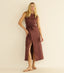 Amorette Ramie Dress - Mahogany