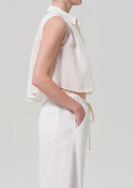Sleeveless Ambrose Top - Vanilla