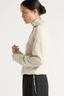 Sanchia Button Turtleneck Sweater - Natural