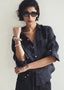 Kayla Shrunken Top - True Navy