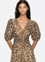 Claude Print Puff Sleeve Midi Dress