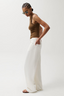 Sydney High Rise Linen Wide Leg - Egret