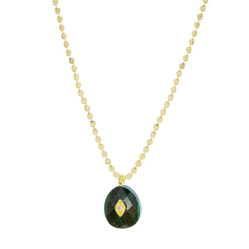 Gold Malachite Necklace