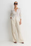 Sloane Cashmere Crewneck Cardigan - Ivory