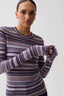 Madison Crew Neck Sweater Tee - Lovina Stripe