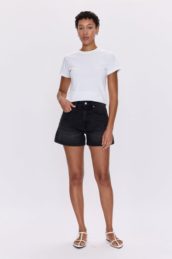 Saige High Rise A-Line Short - Glamour