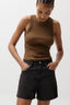 Kimora High Rise A-Line Short - Black