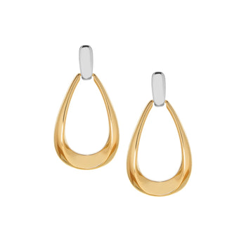 Teardrop Post Earring - Gold/Silver
