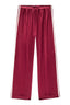 Silk Stripe Crop Pant - Oxblood