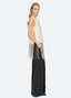 Carlotta Embroidered Sleeveless Fringe Top - Cream