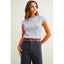 Cap Sleeve Knit - Dusty Blue
