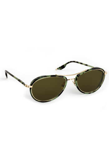 Dallas Sunglasses - 12K Titanium + Hemlock Tortoise