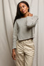 Taylor - Recycled Cotton Long Sleeve Tee - Navy Stripe