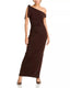 Say Less Ruched Midi Dress - Chocolate