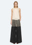Carlotta Embroidered Sleeveless Fringe Top - Cream