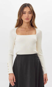 Bea Ribbed Knit Top