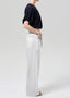 Brynn Drawstring Trouser - Black Pinstripe