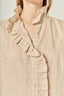 Linen Ruffle Shirt - Natural