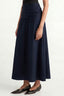 Cove Shirred-Waist Cotton Skirt - Navy