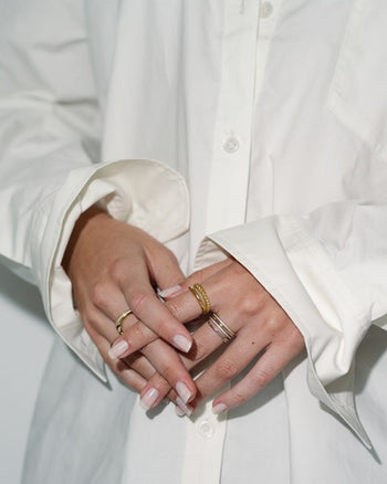 Greer Pave Spiral Ring - Sterling Silver