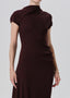 Kira Sculptural Dress - Mahogany