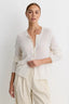 Sloane Cashmere Crewneck Cardigan - Ivory