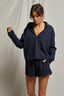Alison - Tennessee Jersey Collared Shirt - Navy