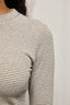 Emma Luxe Stripe Rib Crewneck Long Sleeve  - Heather/Black Stripe