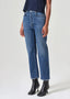 90's Pinch Waist Crop Jean - Overcast