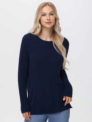 Emma Crewneck Shaker Sweater