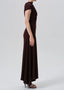 Kira Sculptural Dress - Mahogany