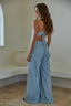 Denim V-Neck Jumpsuit