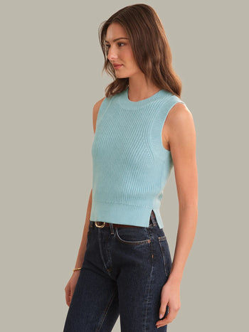 Demi High Crew Neck Tank Top