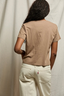 Beckett- Crispy Cotton v/u Neck Tee - Mocha
