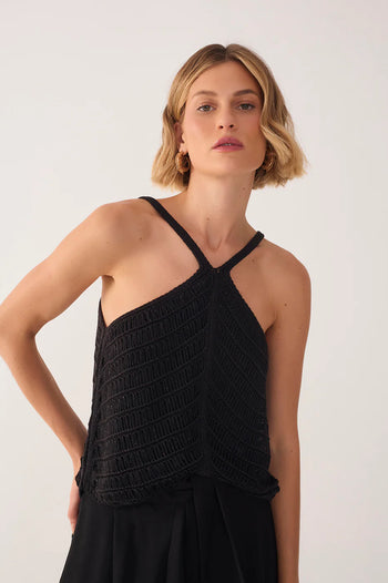 Knit Lurex Halter Top