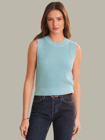 Demi High Crew Neck Tank Top