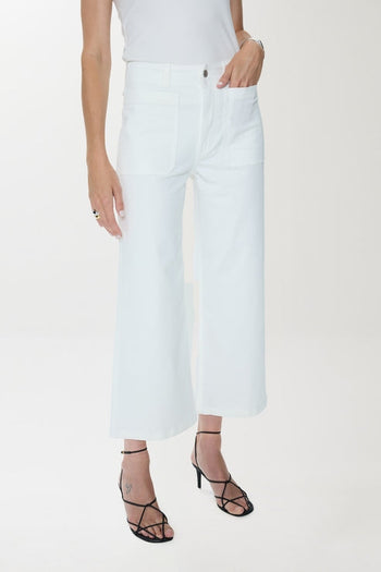 Zooey Patch Pocket Utility Pant - Le Blanc
