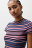 Selene Short Sleeve Sweater Tee - Blue