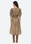 Claude Print Puff Sleeve Midi Dress