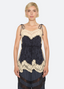 Shay Lace Tie Camisole - Navy