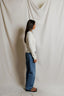 Ada Pointelle Long Sleeve Sweater - White