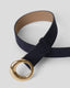 David Suede Belt - Dk. Navy Gold