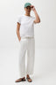 Sabrina Curved Utility Pant - White