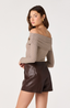 Diamante Top - Brown Gingham