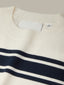 Nerida Striped Sweater Tee - Chalk/Dark Blue